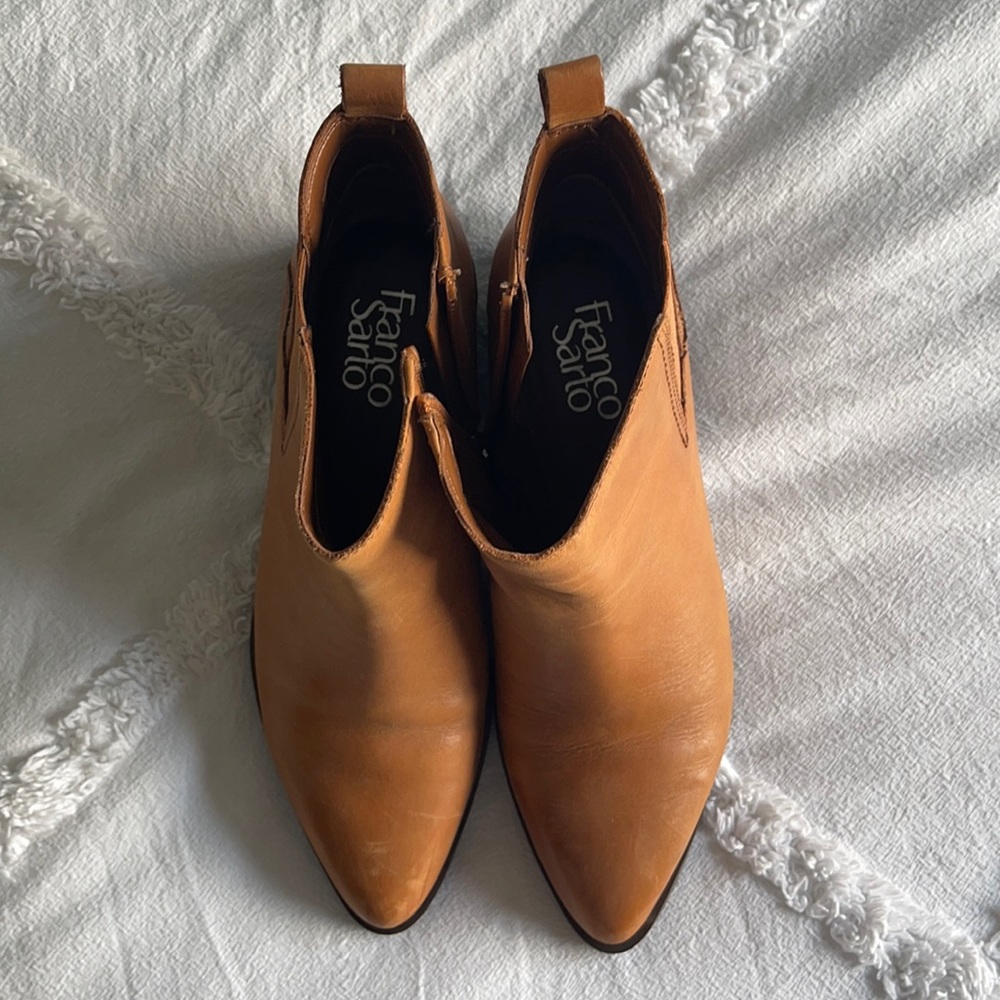 Brown booties, Franco Sarto, size 7